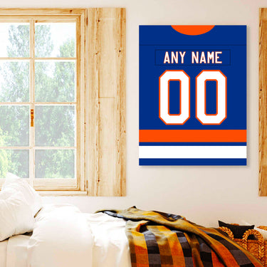 New York Jersey Custom Canvas Print Wall Art for Boy Girl Men Women Hockey Personalized Canvas Art